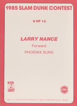 1985 Star Slam Dunk Supers #6 Larry Nance Back