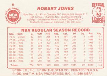 1985-86 Star #5 Bobby Jones Back