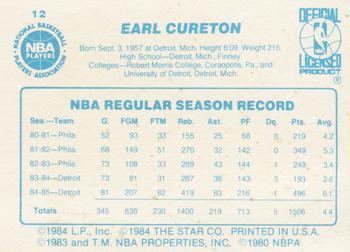 1985-86 Star #12 Earl Cureton Back