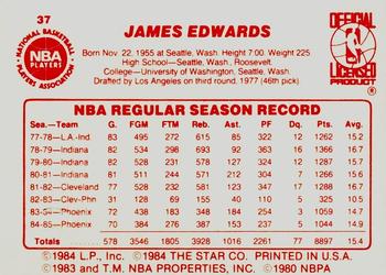1985-86 Star #37 James Edwards Back