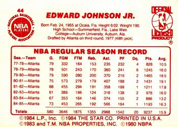 1985-86 Star #44 Eddie Johnson Back