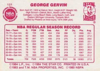 1985-86 Star #121 George Gervin Back