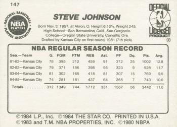 1985-86 Star #147 Steve Johnson Back