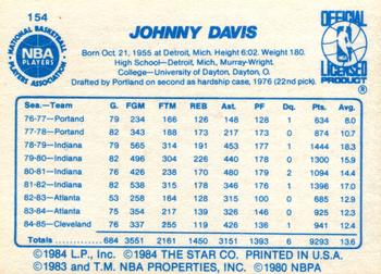 1985-86 Star #154 Johnny Davis Back