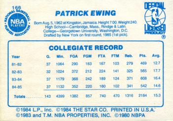 1985-86 Star #166 Patrick Ewing Back