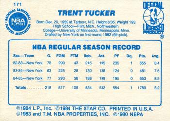 1985-86 Star #171 Trent Tucker Back