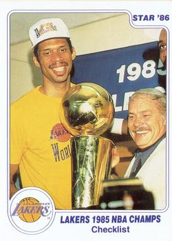 1985-86 Star Lakers Champs #1 Lakers 1985 NBA Champs (Kareem Abdul-Jabbar / Jerry Buss) Front