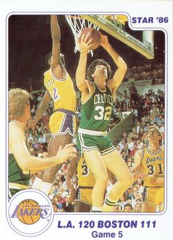 1985-86 Star Lakers Champs #6 Game 5: L.A. 120 Boston 111 Front
