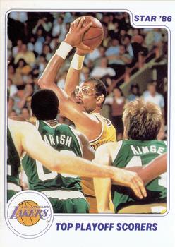 1985-86 Star Lakers Champs #10 Top Playoff Scorers Front