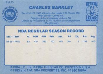 1986 Star Best of the Best #2 Charles Barkley Back