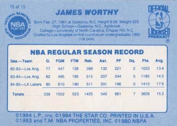 1986 Star Best of the Best #15 James Worthy Back