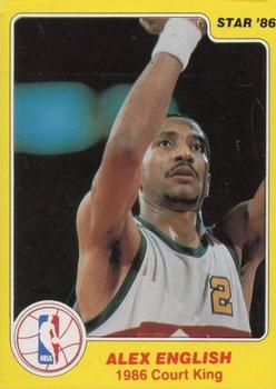1986 Star Court Kings #12 Alex English Front