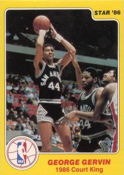1986 Star Court Kings #15 George Gervin Front