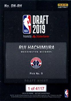 2019-20 Panini Instant NBA Draft Night #DN-RH Rui Hachimura Back