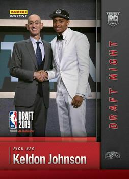 2019-20 Panini Instant NBA Draft Night #DN-KJ Keldon Johnson Front