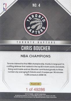 2019 Panini Toronto Raptors NBA Champions #4 Chris Boucher Back
