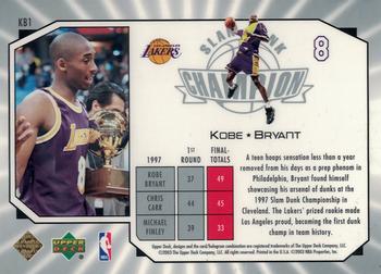 2003 Upper Deck All-Star Game Promos #KB1 Kobe Bryant Back
