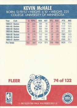 1987-88 Fleer #74 Kevin McHale Back