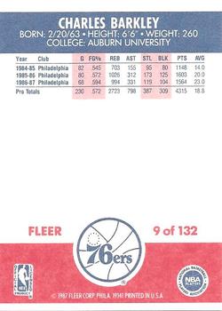 1987-88 Fleer #9 Charles Barkley Back