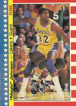 1987-88 Fleer - Stickers #1 Magic Johnson Front