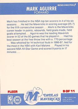 1987-88 Fleer - Stickers #9 Mark Aguirre Back