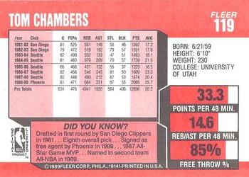 1989-90 Fleer #119 Tom Chambers Back