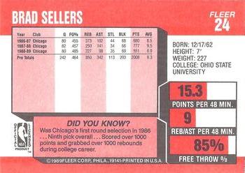 1989-90 Fleer #24 Brad Sellers Back