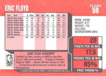 1989-90 Fleer #59 Eric Floyd Back