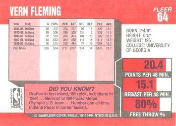 1989-90 Fleer #64 Vern Fleming Back