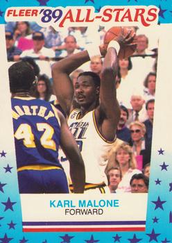 1989-90 Fleer - Stickers #1 Karl Malone Front