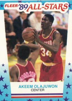 1989-90 Fleer - Stickers #2 Akeem Olajuwon Front