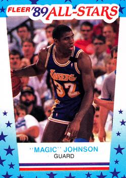 1989-90 Fleer - Stickers #5 Magic Johnson Front