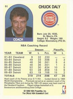 1989-90 Hoops #11 Chuck Daly Back