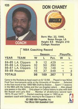 1989-90 Hoops #123 Don Chaney Back