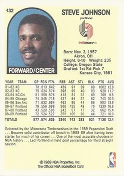 1989-90 Hoops #132 Steve Johnson Back