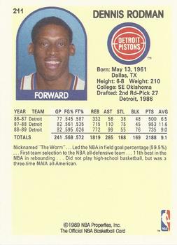 1989-90 Hoops #211 Dennis Rodman Back