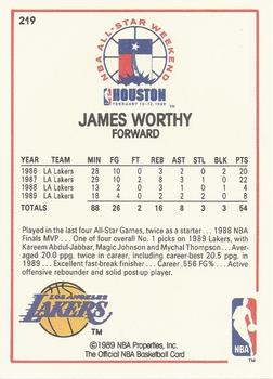1989-90 Hoops #219 James Worthy Back