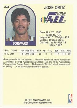 1989-90 Hoops #223 Jose Ortiz Back