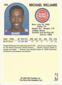 1989-90 Hoops #224 Micheal Williams Back