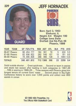 1989-90 Hoops #229 Jeff Hornacek Back