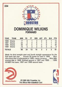 1989-90 Hoops #234 Dominique Wilkins Back