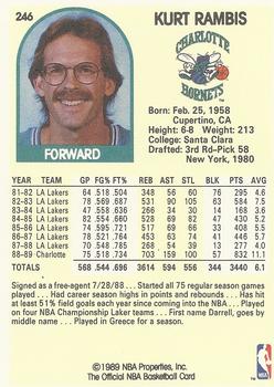 1989-90 Hoops #246 Kurt Rambis Back