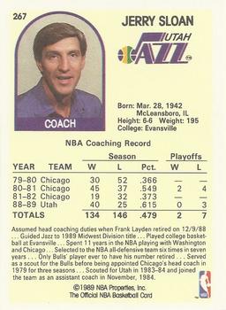 1989-90 Hoops #267 Jerry Sloan Back