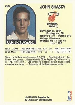 1989-90 Hoops #268 John Shasky Back