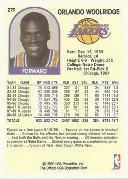1989-90 Hoops #279 Orlando Woolridge Back