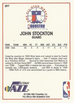 1989-90 Hoops #297 John Stockton Back