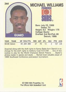 1989-90 Hoops #344 Micheal Williams Back
