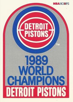 1989-90 Hoops #353 Detroit Pistons Champions Front