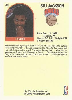1989-90 Hoops #60 Stu Jackson Back