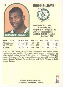 1989-90 Hoops #17 Reggie Lewis Back